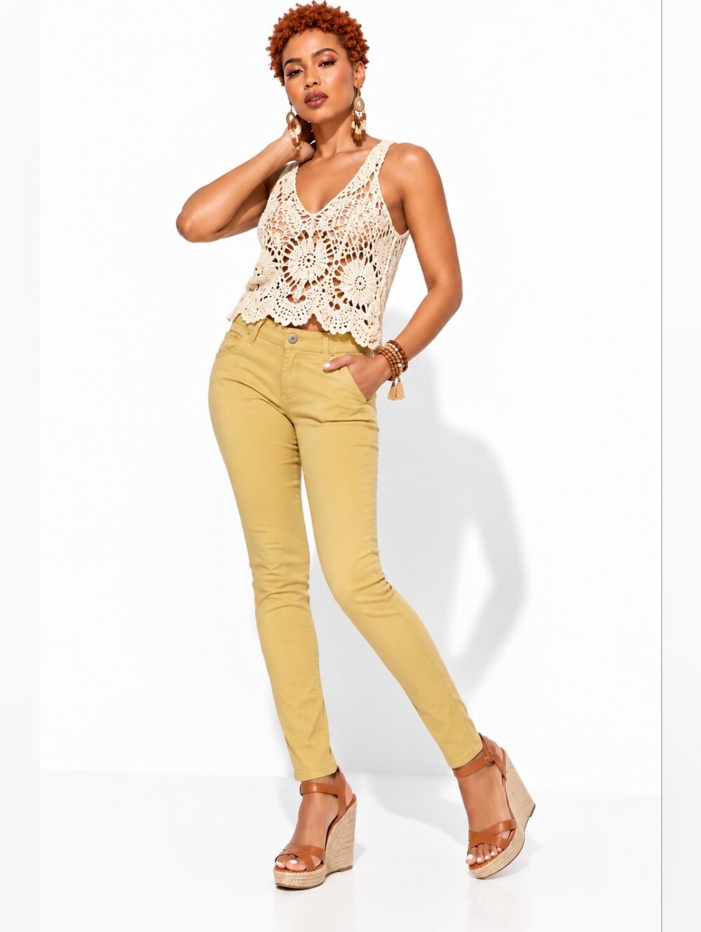 Refuge Mustard Yellow Skinny Jeans